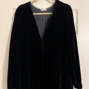 Free People Large Dark Blue Velvet Tunic